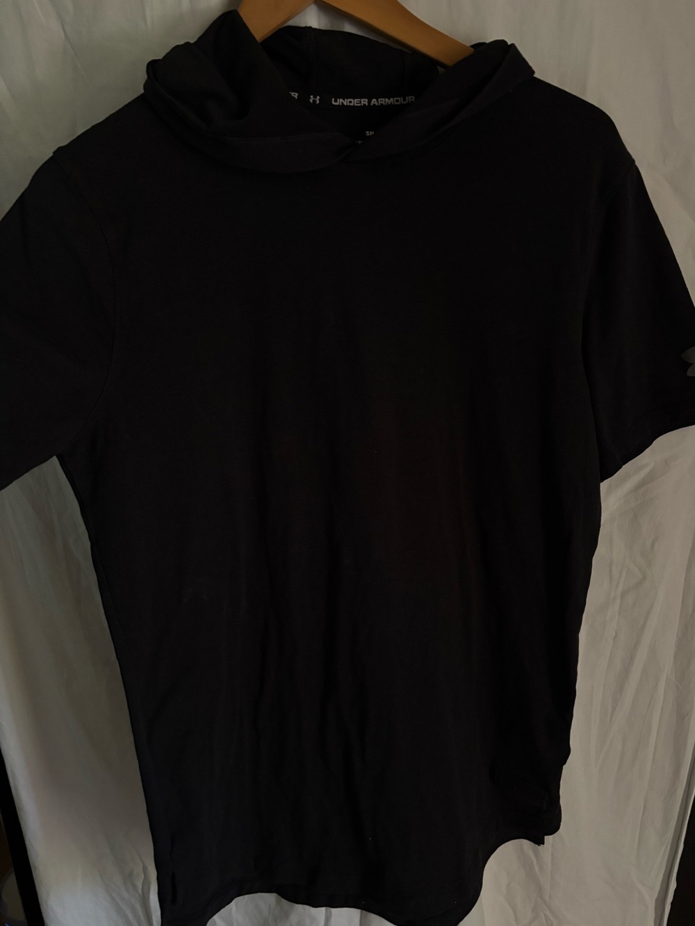 Under Armour Black HeatGear Hooded Short Sleeve Tee